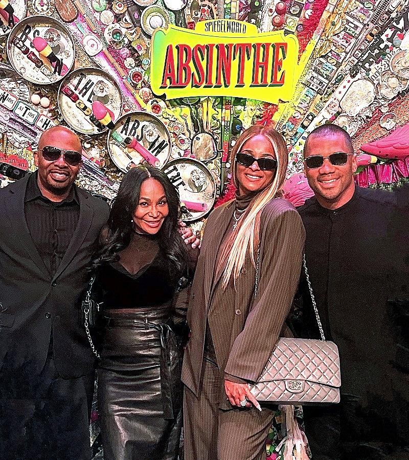 Ciara and Russell Wilson Attend ABSINTHE at Caesars Palace