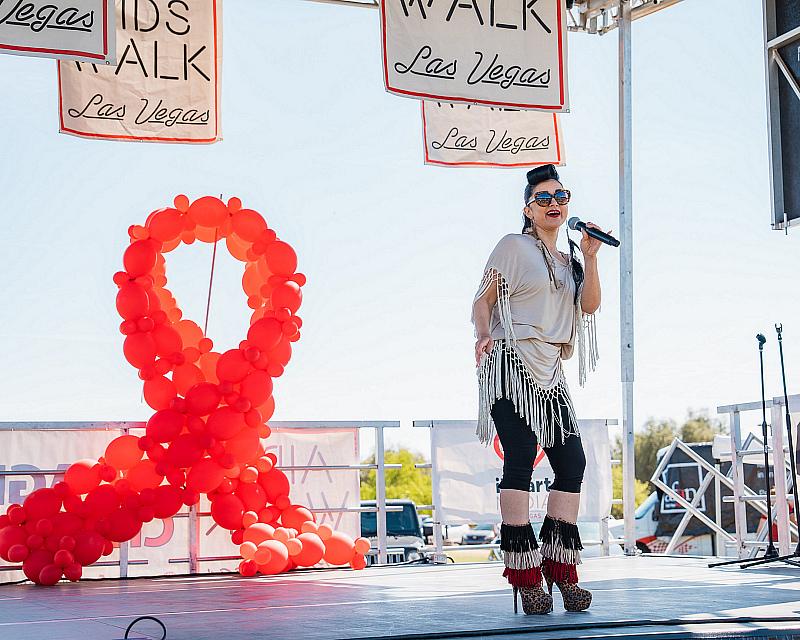 Melody Sweets performs at the annual AIDS Walk Las Vegas