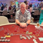 Kevin Schenk from Canada was playing Face Up Pai Gow on Friday morning, May 31, when he was dealt five aces, winning a $219,578 jackpot.