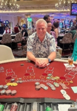 Kevin Schenk from Canada was playing Face Up Pai Gow on Friday morning, May 31, when he was dealt five aces, winning a $219,578 jackpot.
