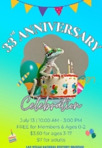 Las Vegas Natural History Museum Celebrates 33rd Anniversary with Community Birthday Party on July 13th