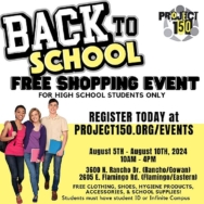 Project 150 Announces Annual Back to School Shopping Event for High School Students