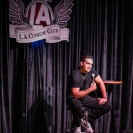L.A. Comedy Club - Bret Ernst on stage - credit Gibbs Saad