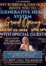 Grand Opening of Regenerative Health System, 8.22 in Boca Park Fashion Village - Dean Cain to Attend