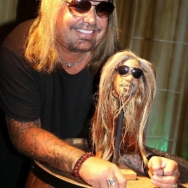 Vince Neil with shrunken head