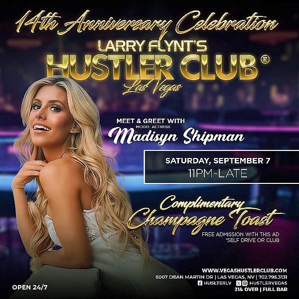 Larry Flynt’s Hustler Club Las Vegas Is Rolling Out a Roster of Unique Events in Conjunction with Its 14th Anniversary