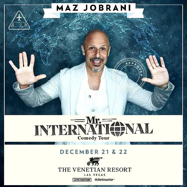 Maz Jobrani Returning to The Venetian Resort Las Vegas with His Mr. International Comedy Tour December 21 & 22, 2024