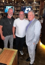 MLB Relief Pitcher David Riske with Bishop Gorman, Head Baseball Coach Matt Stoner and Circa Las Vegas CEO Owner Derek Stevens at Barry's Downtown Prime