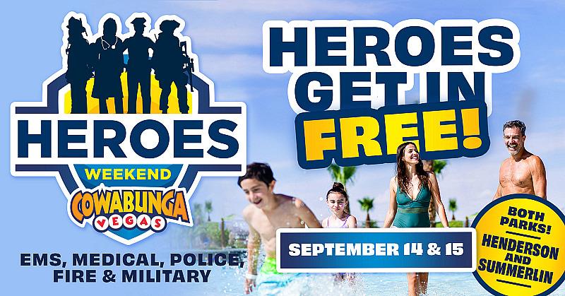 FREE Heroes Weekend at Cowabaunga Waterparks