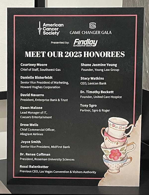 American Cancer Society Announces 2025 Las Vegas Game Changer Honorees and Celebrates Community Impact