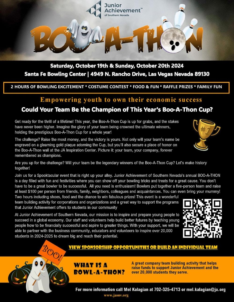 Boo-A-Thon Bowling Tournament Returns for Junior Achievement of Southern Nevada