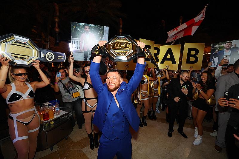 UFC Champ Merab Dvalishvili Celebrates Big Win at XS Nightclub at Wynn Las Vegas