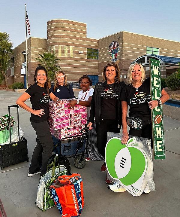 Extra Yard for Teachers - LV Bowl Donates Supplies to School and Kicks of Scholarship Grants