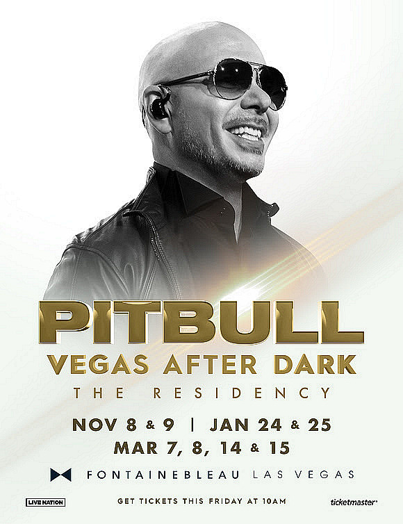 Pitbull Announces Return to Las Vegas with New Residency at Fontainebleau Las Vegas