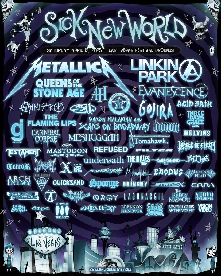 Metallica and Linkin Park to Headline Sick New World 2025 at Las Vegas Festival Grounds April 12