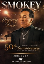 Legendary Singer-Songwriter Smokey Robinson to Return to The Venetian Resort Las Vegas April 2, 4 & 5, 2025