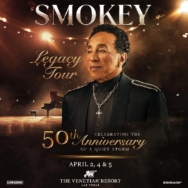 Legendary Singer-Songwriter Smokey Robinson to Return to The Venetian Resort Las Vegas April 2, 4 & 5, 2025