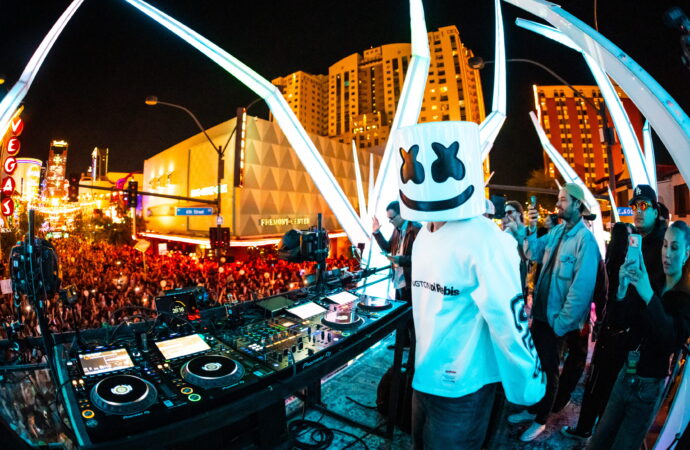 Photos: ~20,000 Fill Fremont East in Downtown Las Vegas for Marshmello + Feed the Block