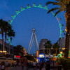 The Linq Promenade + High Roller on Las Vegas Strip Glow Teal for World Ovarian Cancer Day on May 8