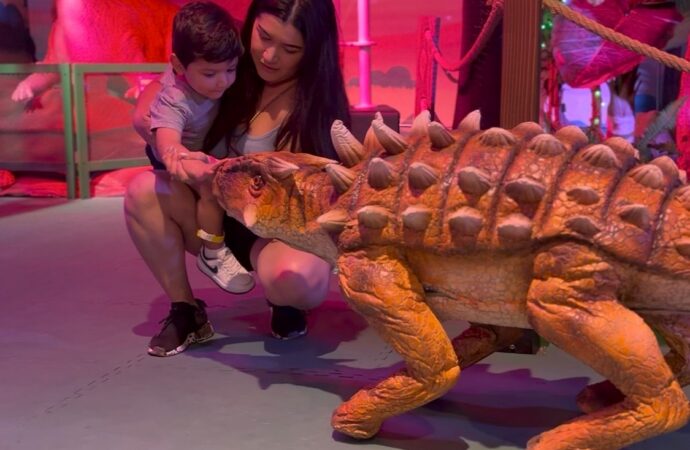 New Robot Ankylosaurus Roams Dinosaur Outpost Grounds at Town Square Las Vegas This Summer