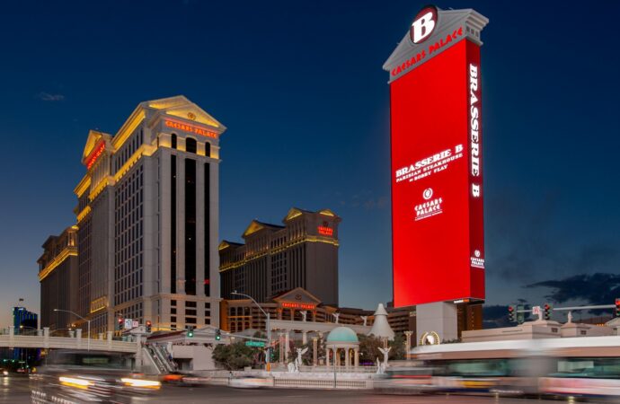 Yesco Designs, Fabricates + Installs New Marquee for Caesars Palace in Las Vegas