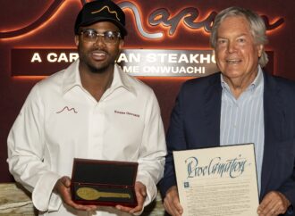 Maroon Steakhouse Chef Kwame Onwuachi Presented With Key to the Strip