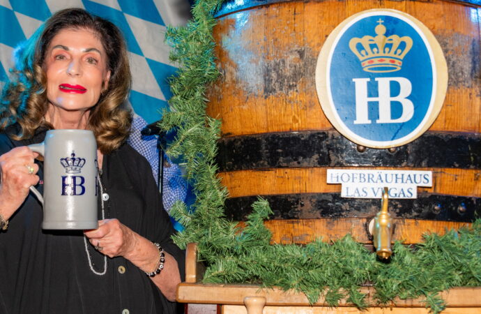 Mayor Shelley Berkley, Debbie Gibson Tap Keg at Hofbräuhaus for Oktoberfest