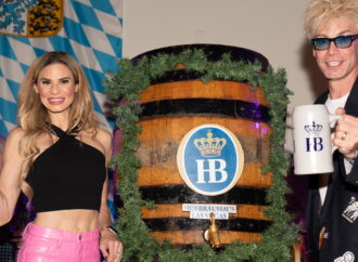 Rick Harrison, Murray + Dani SawChuck Tap Keg at Hofbräuhaus Las Vegas